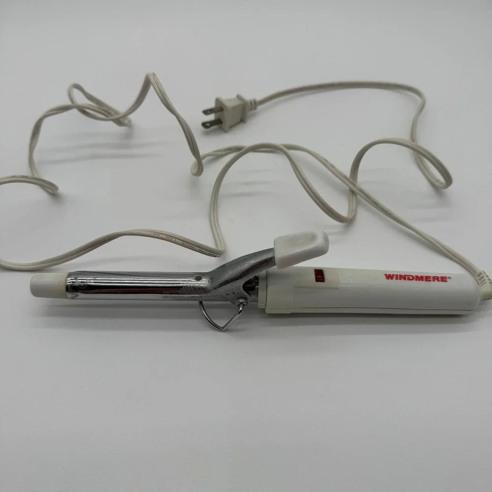 Vintage Windmere Curling Iron White Chrome Small Barrel Hair Styling Tool